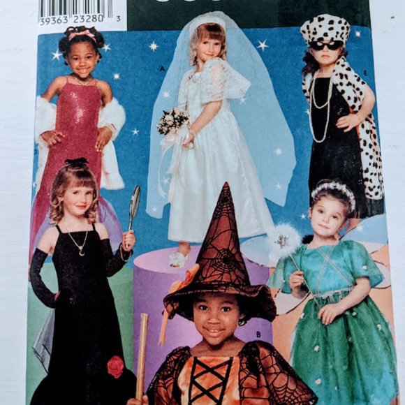 Vintage Girls Costumes Dress Up Witch Fairy Star - Picture 1 of 6